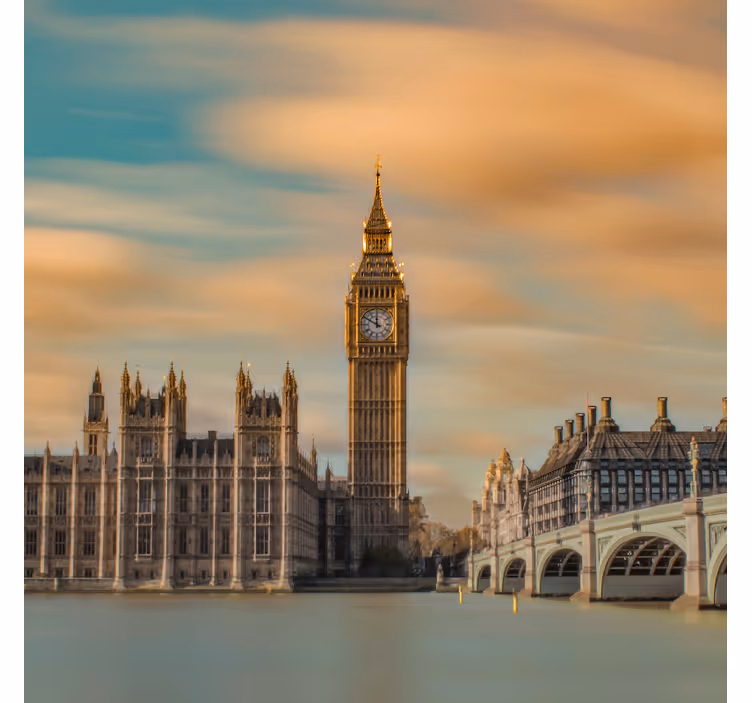 Roleta do kancelárie s modernou fotografiou big ben - Tenstickers