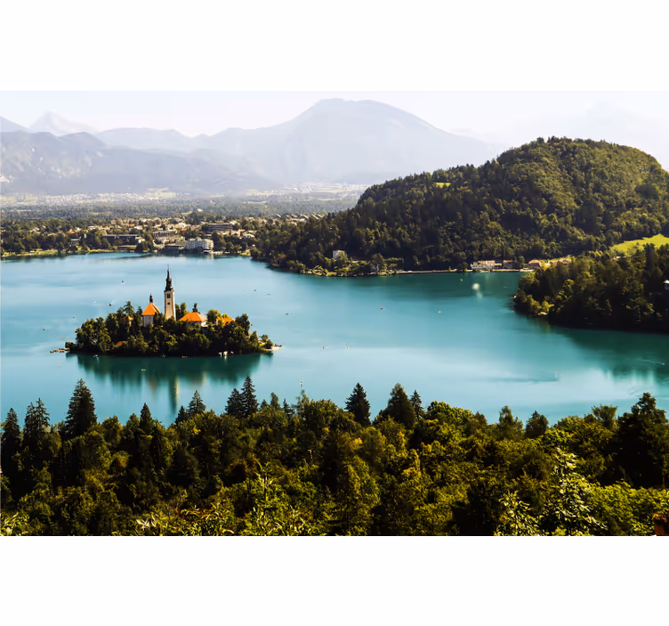 Roleta do kancelárie s estetikou slovenských jazier - Tenstickers