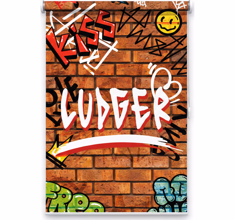 Roleta pre teenagera graffiti na tehlách - Tenstickers