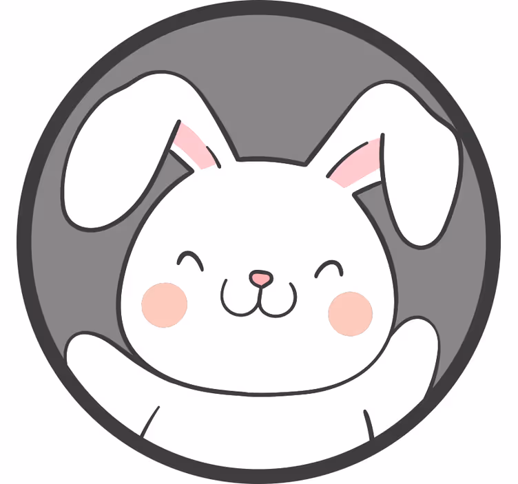Zábavná roleta severský šedý králik - Tenstickers