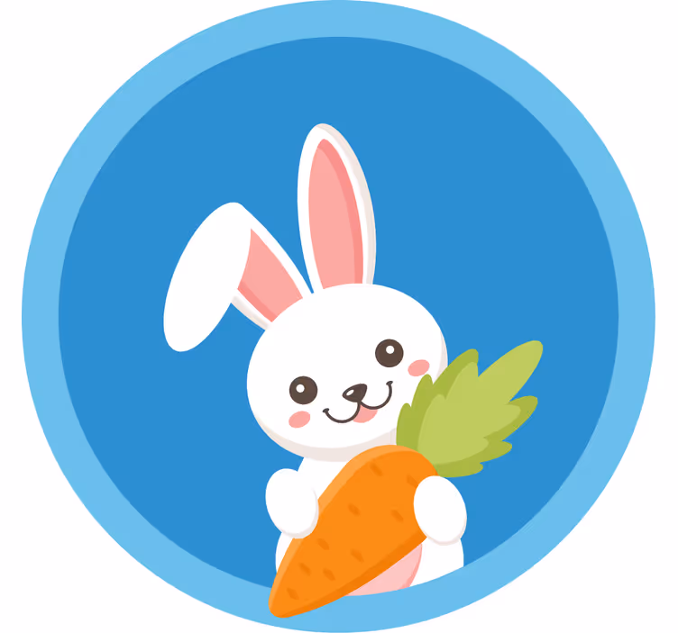 Zábavná roleta zajac s jedným uškom hore - Tenstickers
