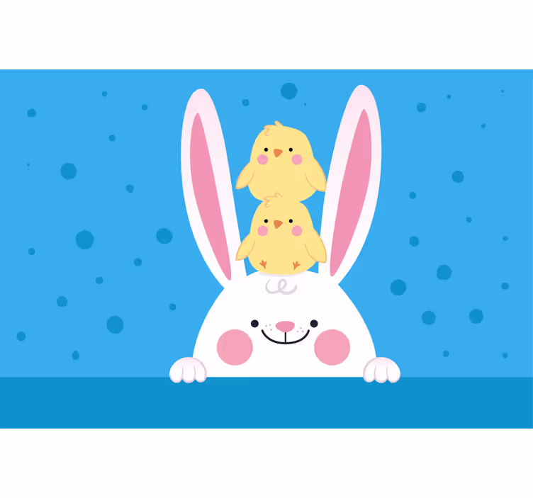 Zábavná roleta králik s kurčatami - Tenstickers