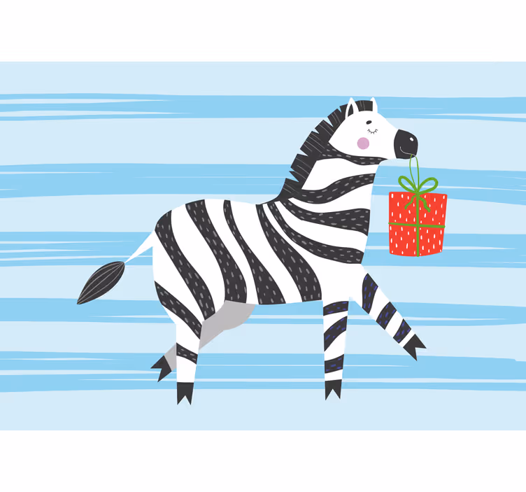 Zábavná roleta Šťastné narodeniny zebra - Tenstickers