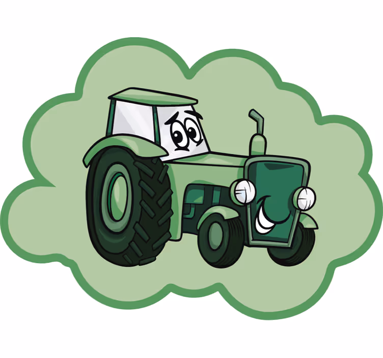 Zábavná roleta zelený traktor - Tenstickers