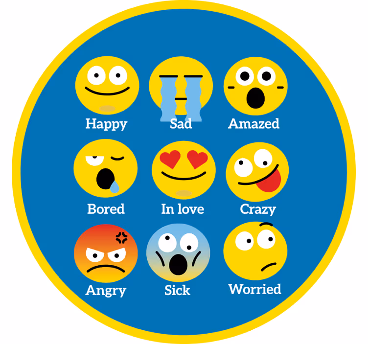 Zábavná roleta emocionálny koberec - Tenstickers