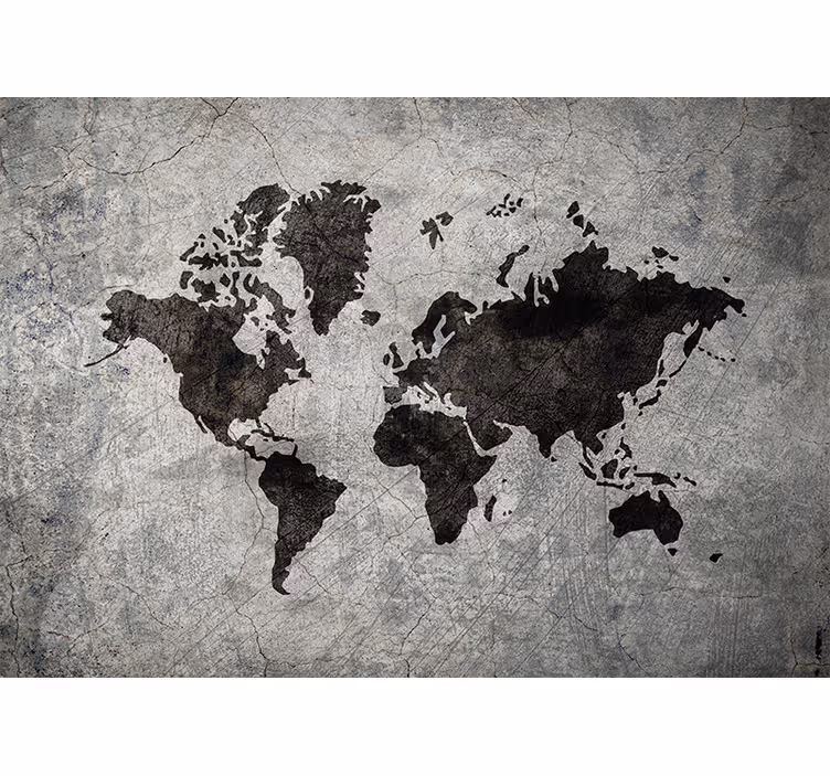 Roleta mapa sveta v priemyselnom štýle - Tenstickers