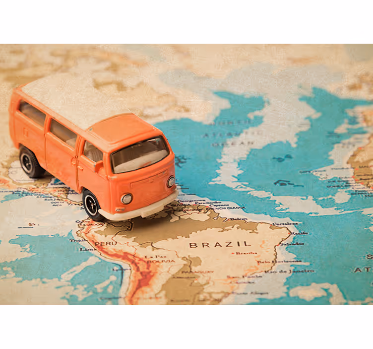 Roleta mapa sveta karavan na svetovej mape - Tenstickers