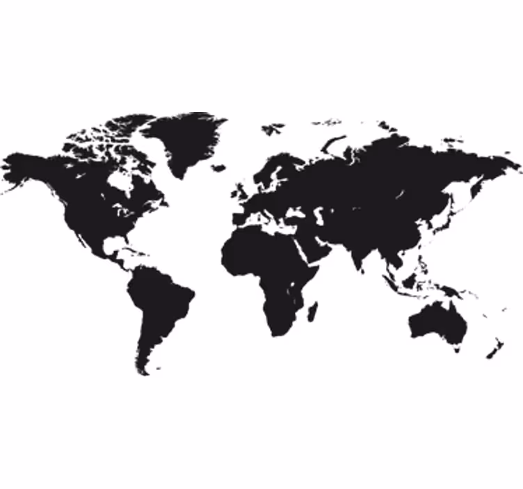 Roleta mapa sveta dekoratívne vinylové mapamundi - Tenstickers