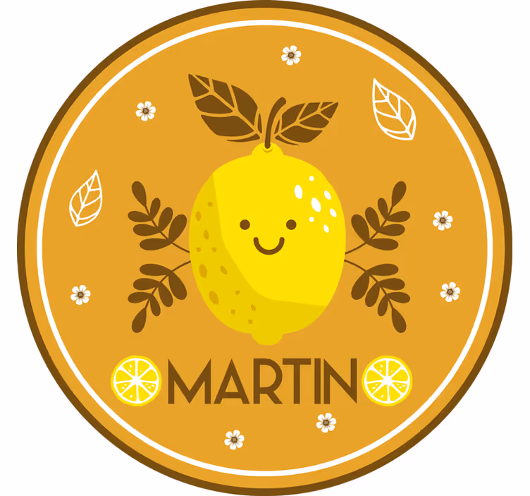 Oranžová roleta usmievavé citróny na mieru - Tenstickers