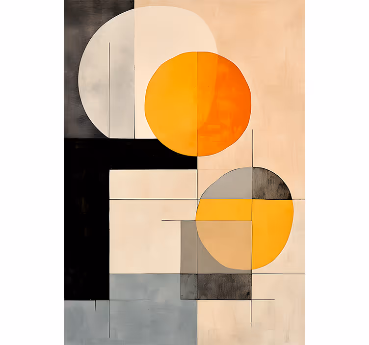 Oranžová roleta geometrické tvary - Tenstickers