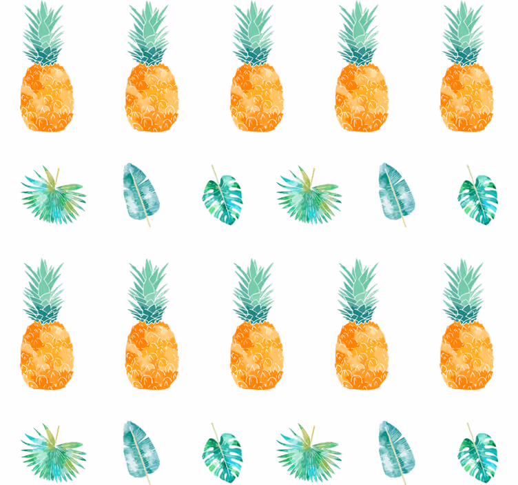Oranžová roleta ananásový vzor - Tenstickers
