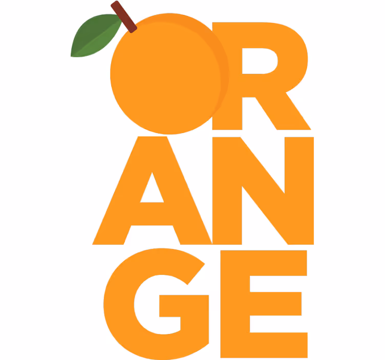 Oranžová roleta samolepka s oranžovým textom - Tenstickers