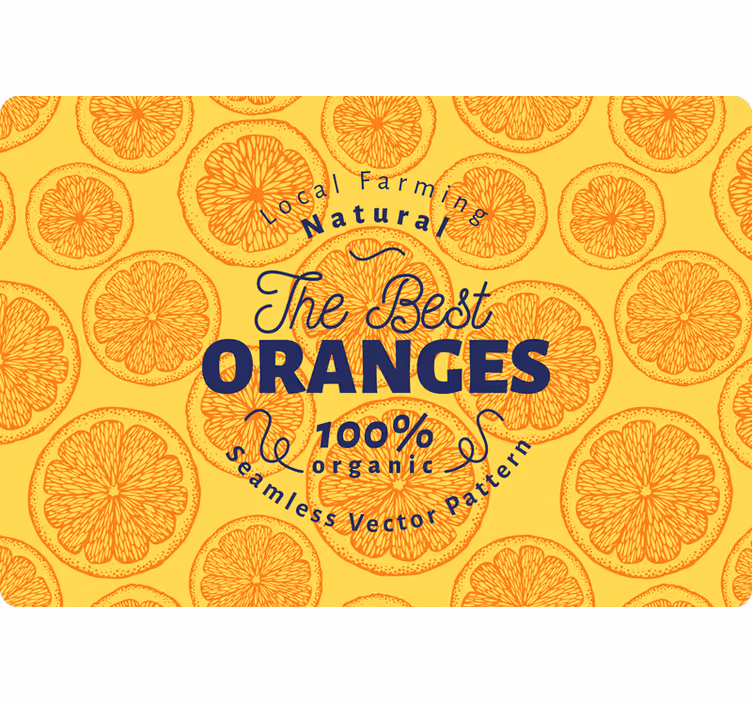 Oranžová roleta s ručne kresleným vzorom na notebook - Tenstickers