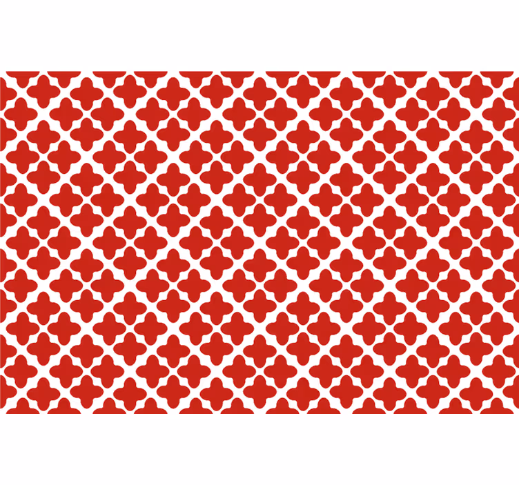 Červená roleta s bielym geometrickým vzorom - Tenstickers