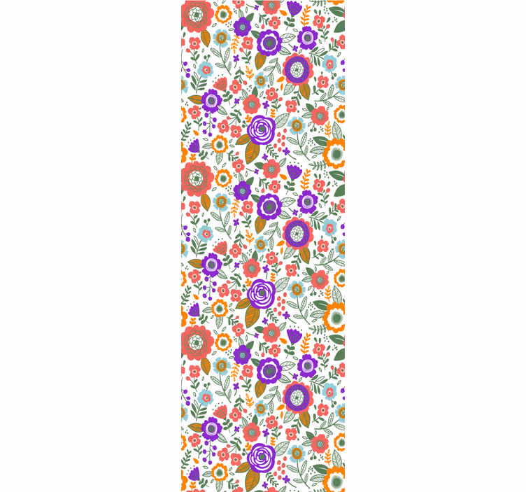 Roleta pre teenagera s farebnými krásnymi kvetmi - Tenstickers