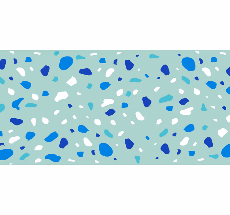 Roleta do kúpeľne v modrých terrazzo tónoch - Tenstickers