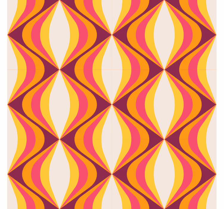 Klasická roleta retro oranžová vlna - Tenstickers
