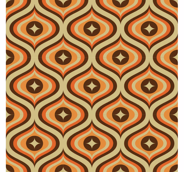 Klasická roleta retro oranžová a hnedá - Tenstickers
