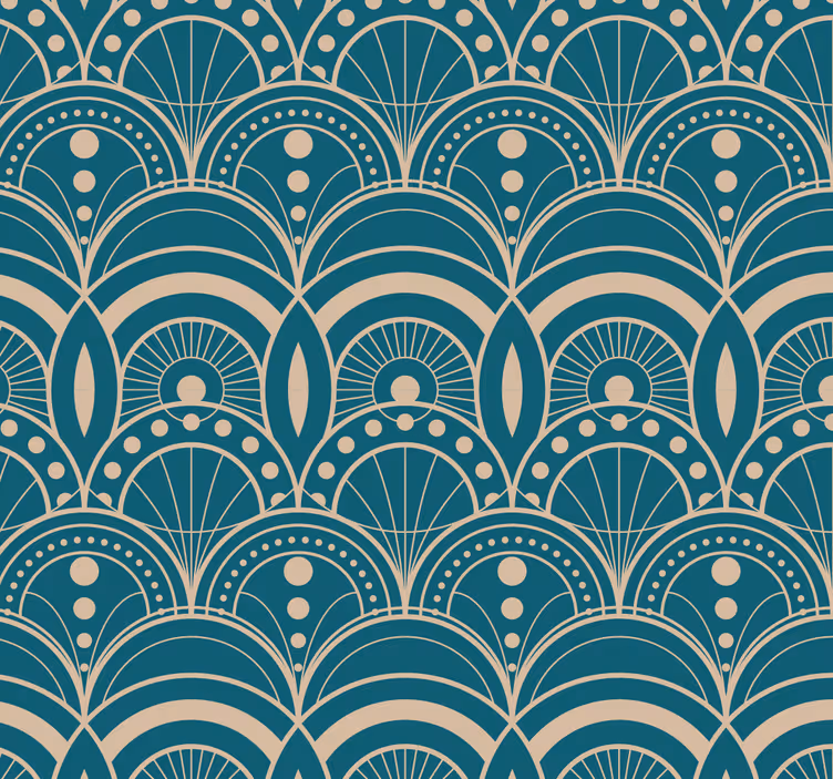 Klasická roleta s vintage art decò tapetou - Tenstickers
