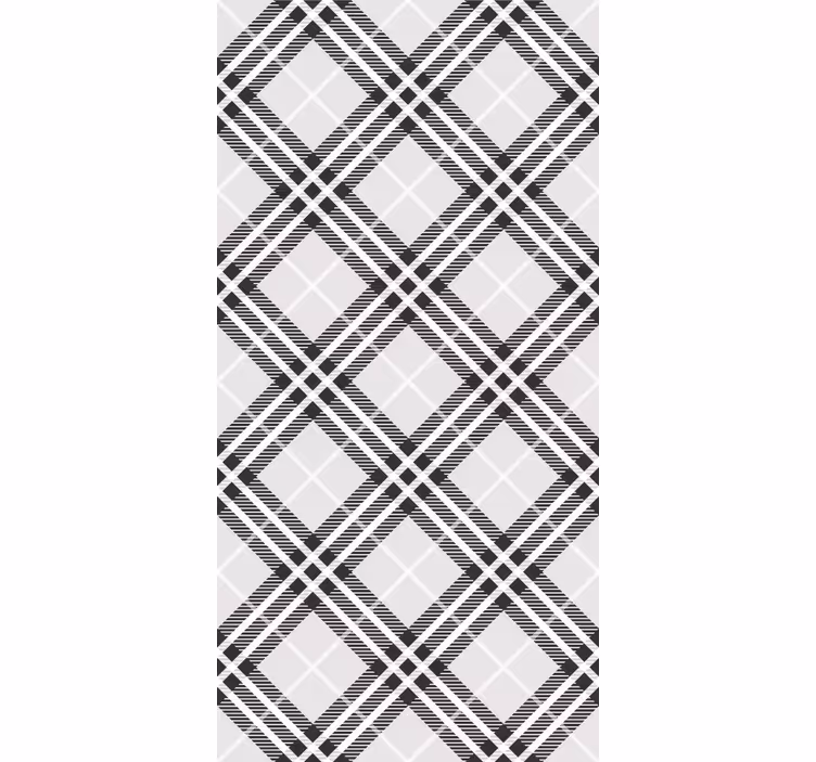 Klasická roleta čierno-biely škótsky tartan - Tenstickers