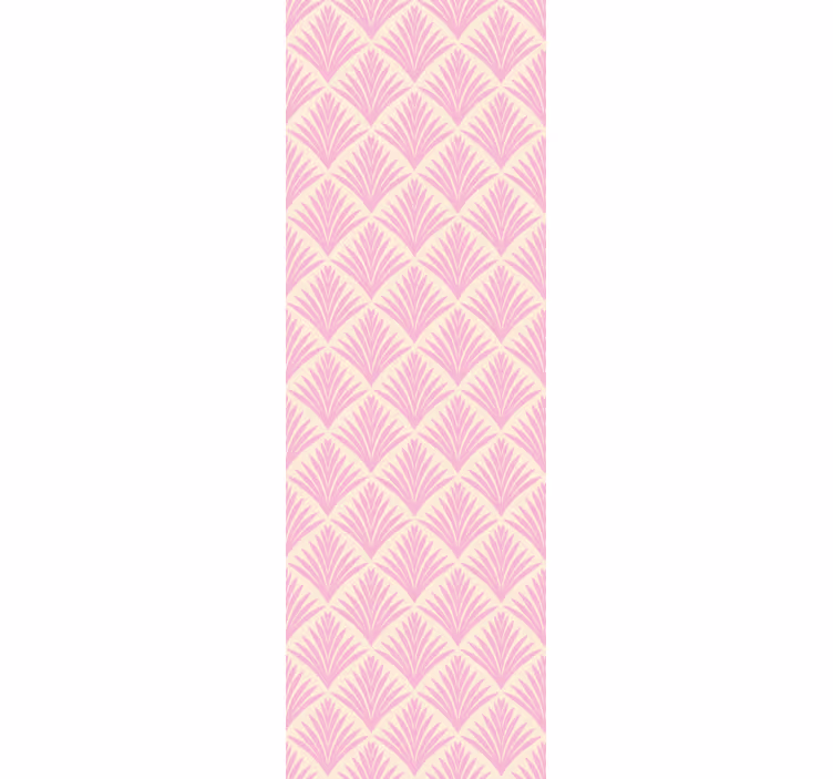 Klasická roleta s retro vzorom palmy v pastelovej ružovej - Tenstickers