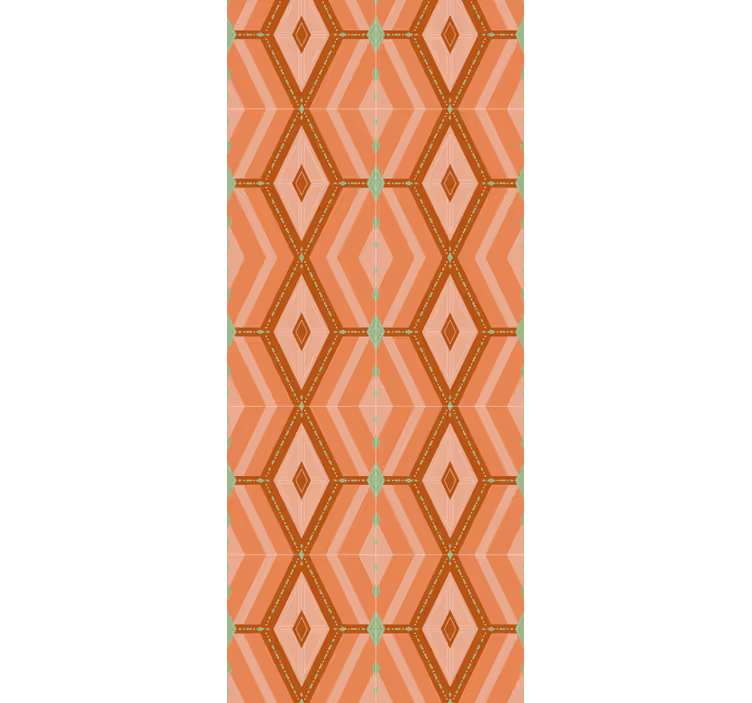 Klasická roleta geometrické jesenné odtiene 30s - Tenstickers
