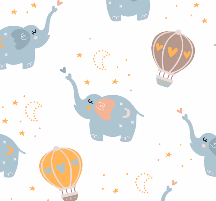 Roleta pre bábätko s roztomilými sloníkmi - Tenstickers