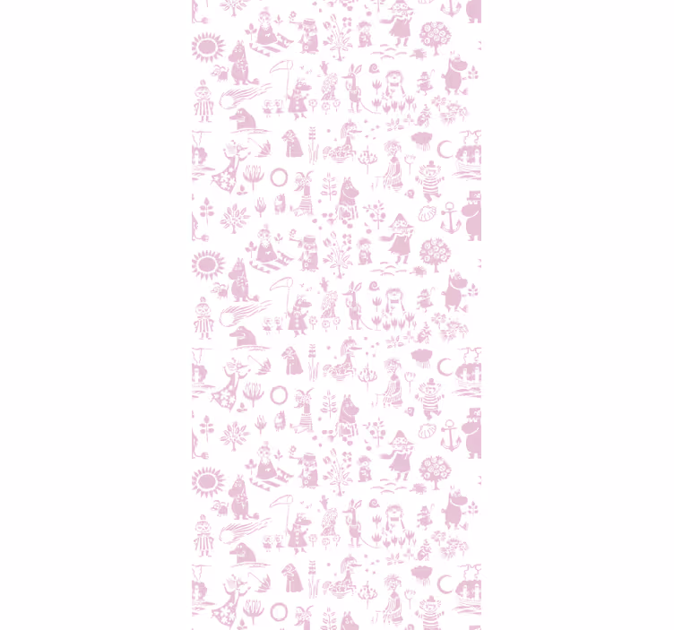 Roleta pre bábätko ružový moomin celoplošný motív - Tenstickers