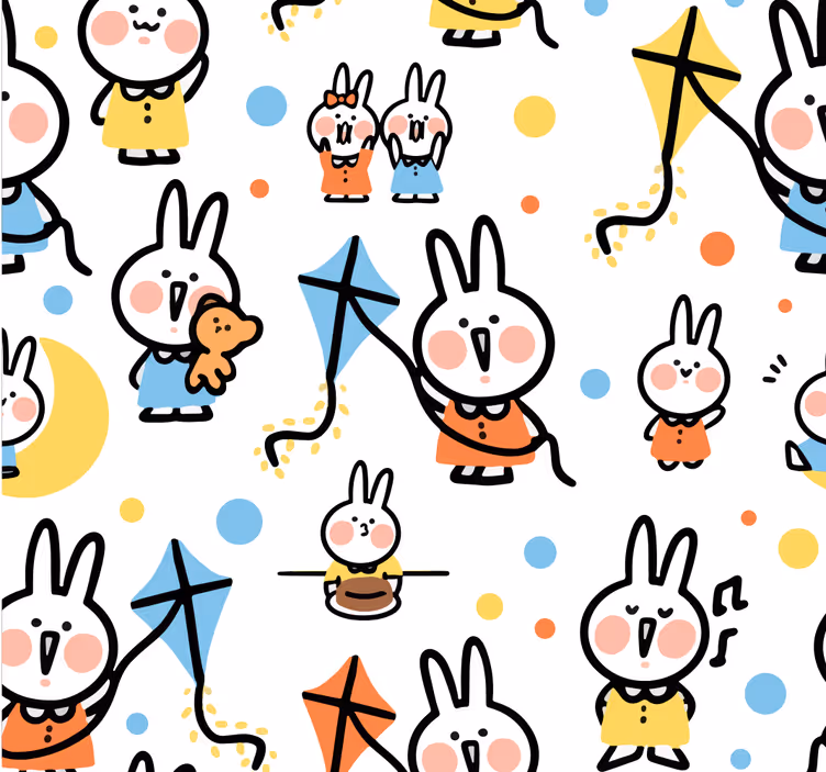 Roleta pre bábätko s králikom na šnúre - Tenstickers