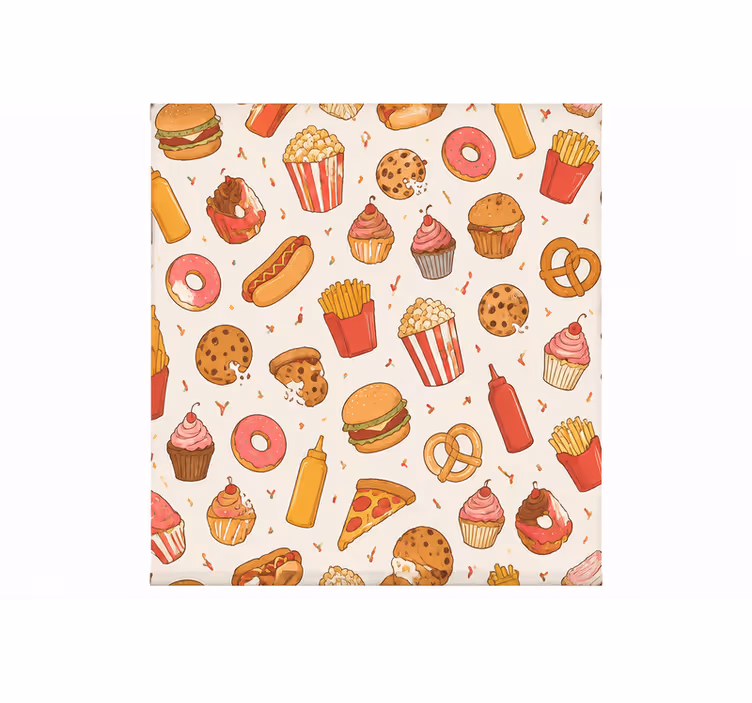 Roleta do kuchyne s motívom chutných snackov 300 cm - Tenstickers