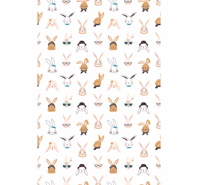roleta zvieratká hravé motívy králikov - Tenstickers