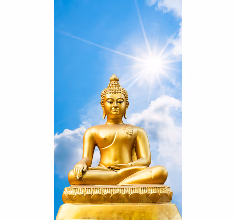 Slnečný budha zen modro Rolety - Tenstickers