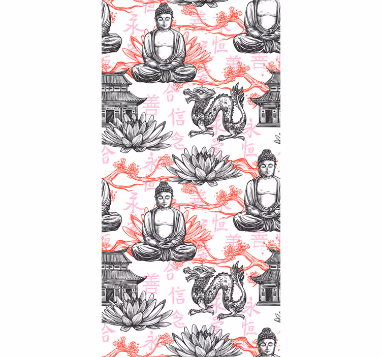 Okrasná budha zenová Roleta - Tenstickers