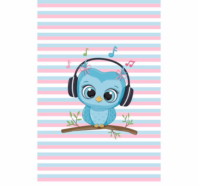 roleta so zvieratami hudobná ilustrácia sovy - Tenstickers