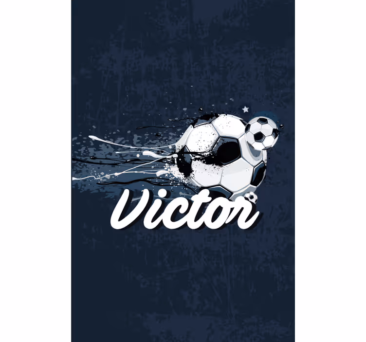 Originálny dizajn s menom futbalová roleta - Tenstickers