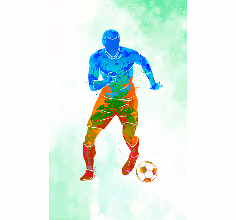 Hráč akvarelu futbal Rolety - Tenstickers