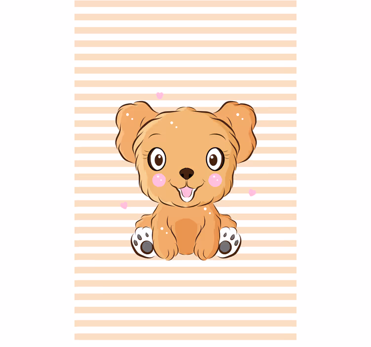 roleta zvieratká roztomilé šteniatko ilustrácie - Tenstickers