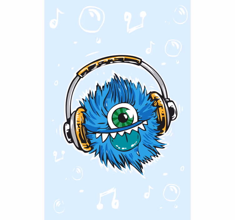 zábavná roleta monster slúchadlá - Tenstickers