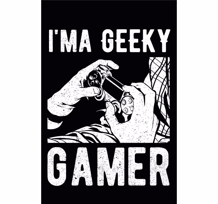 Geeky gamer čierna roleta - Tenstickers