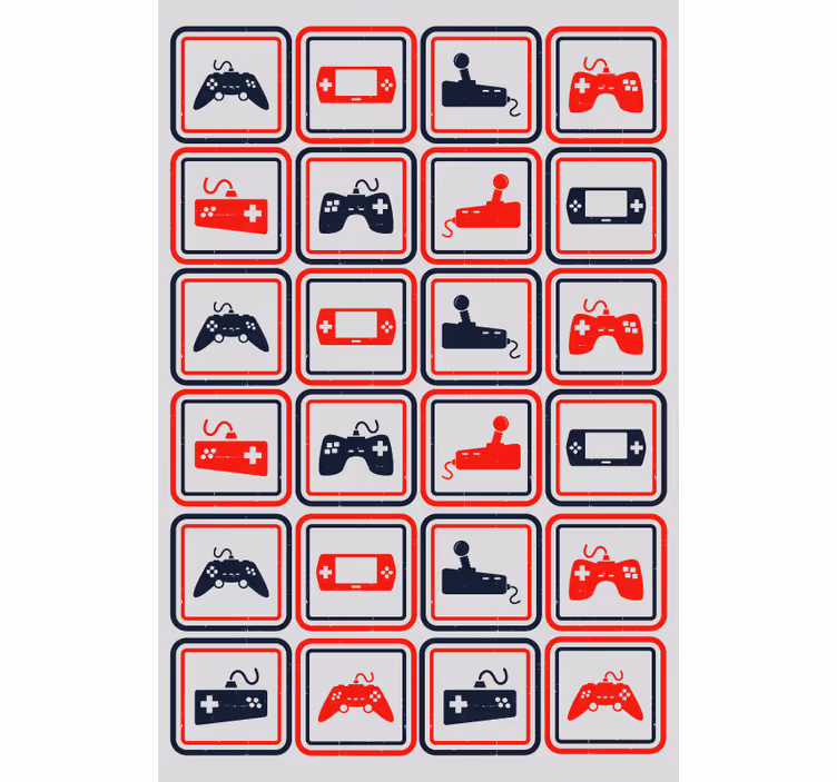 Retro šedé ovládače geeková roleta - Tenstickers