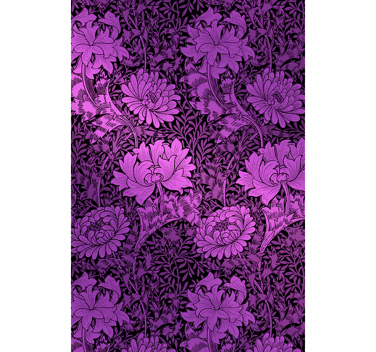 kvetinová roleta fialový botanický motív - Tenstickers