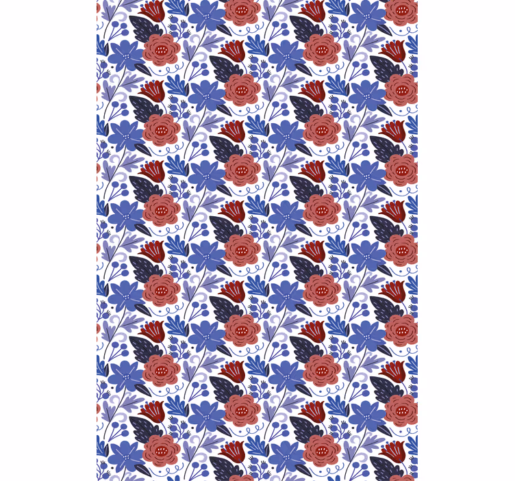 roleta na okno kvety odvážny botanický vzor - Tenstickers