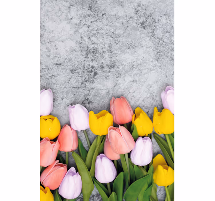 roleta na okno kvety živý kvet tulipánov - Tenstickers