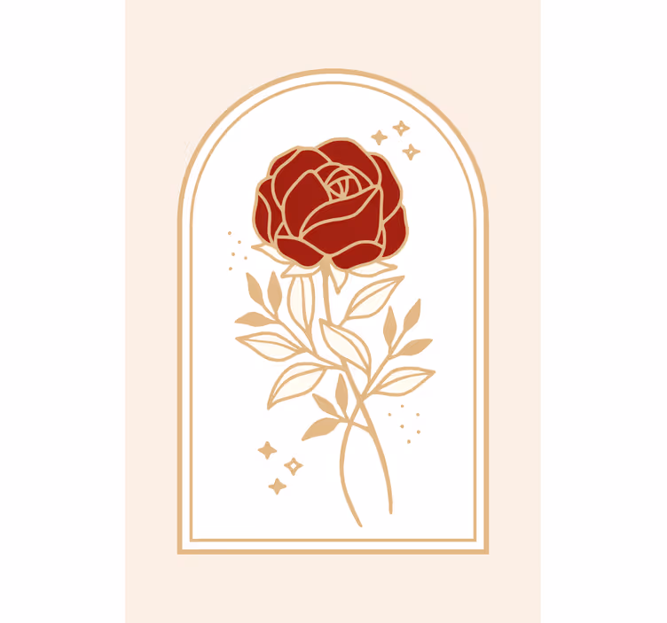elegantná roleta béžová klenutá ruža - Tenstickers