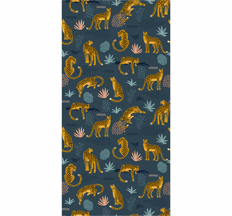 Leopardy a rastliny detské Roleta - Tenstickers