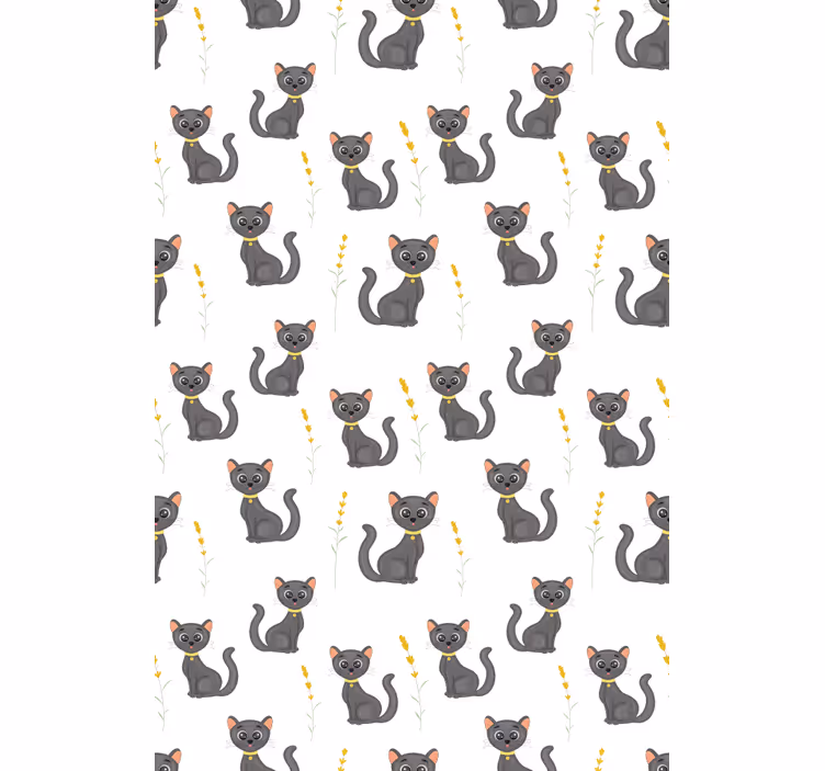 roleta so zvieratami vzor čiernych mačiek - Tenstickers