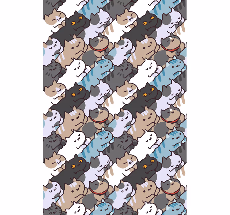 Roztomilé mačky spánkový vzor detská Roleta - Tenstickers
