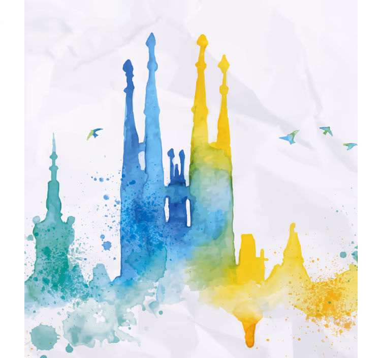 Roleta na okno aquarella sagrada familia - Tenstickers
