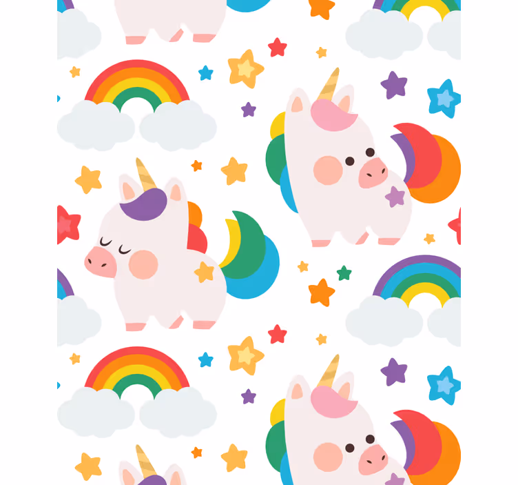Roleta na okno roztomilé jednorožce hrajú - Tenstickers