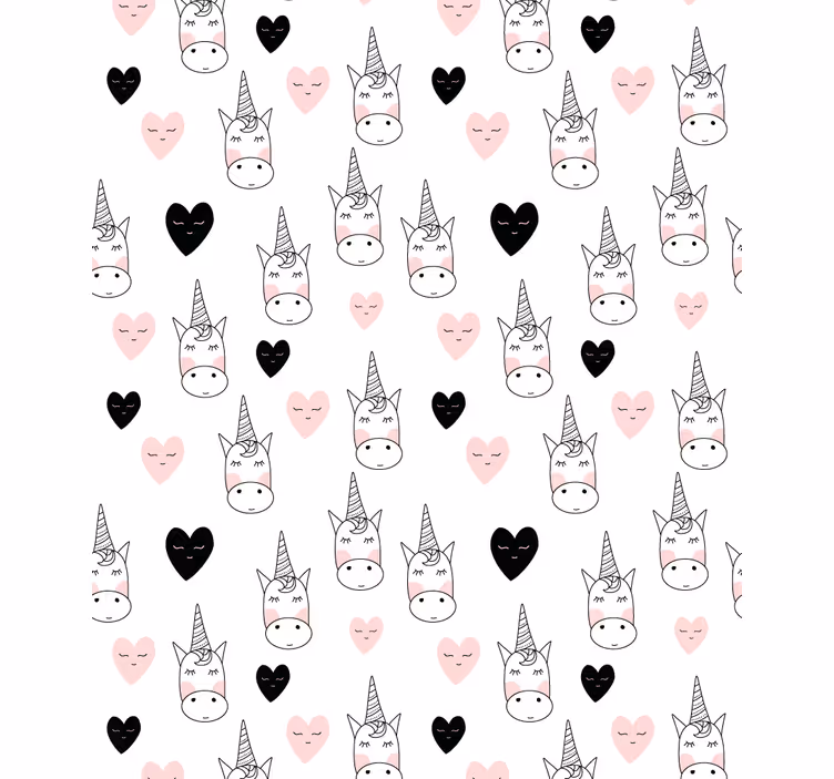 roleta do detskej izby minimalistické srdce jednorožca - Tenstickers